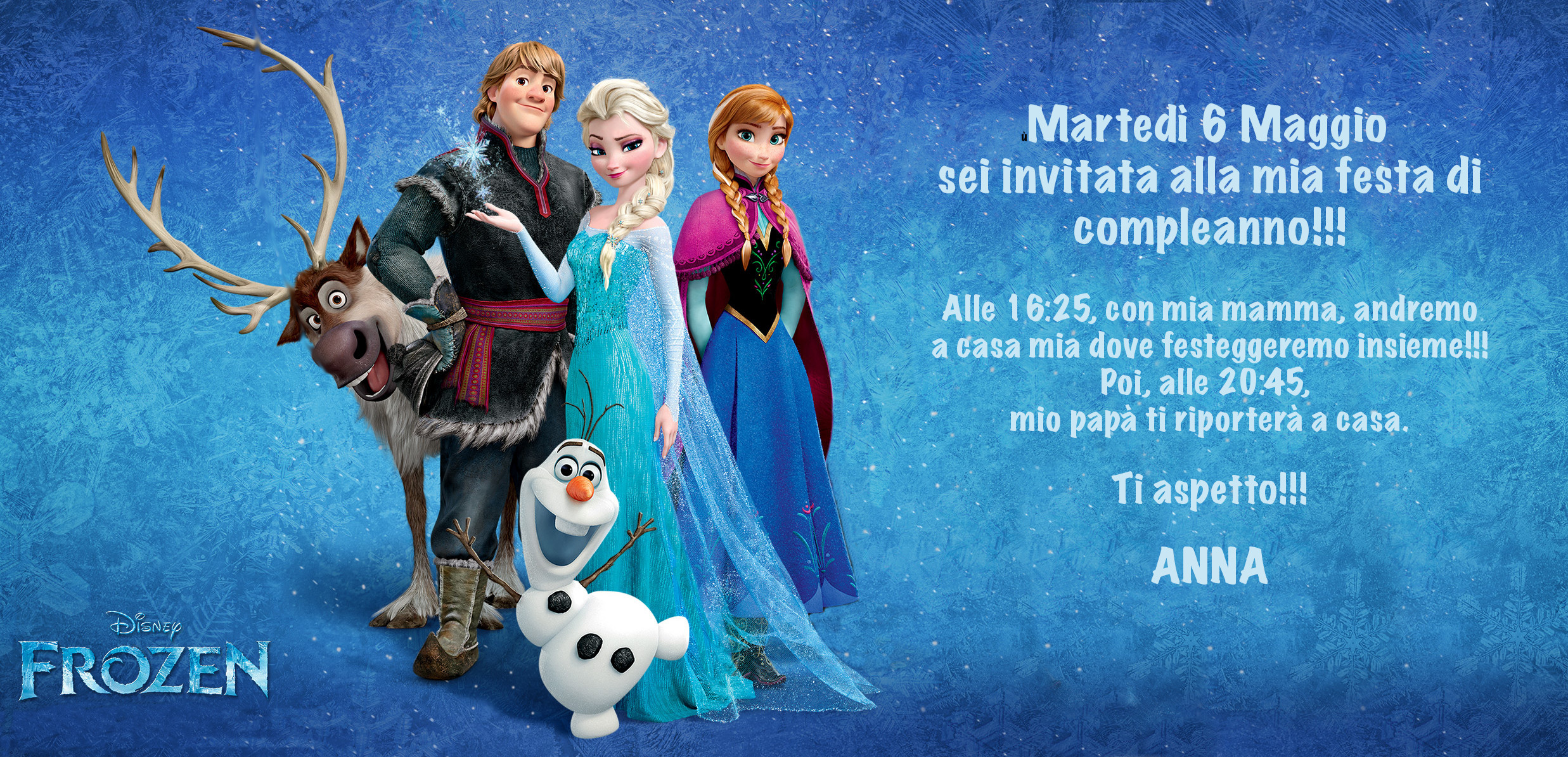 Inviti di compleanno “Frozen” – Emanuelandia